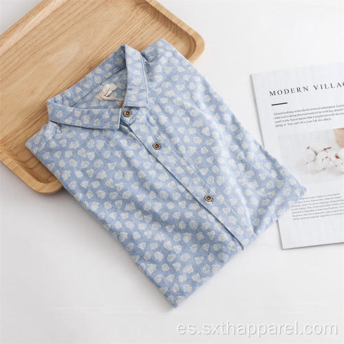 Camisa regular estampada de manga larga para hombre de gran oferta